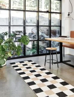 Pappelina Pix Rug, 70 X 240 Cm, Black - Vanilla - Beige 7 Pappelina Pix Rug, 70 X 240 Cm, Black - Vanilla - Beige -Fine Home Textiles Store 0005796 pix black