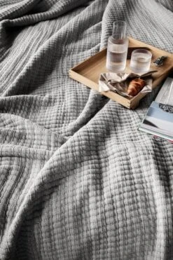 Ferm LIVING Daze Bedspread, 240 X 250 Cm, Grey 10 Ferm LIVING Daze Bedspread, 240 X 250 Cm, Grey -Fine Home Textiles Store 05 2967