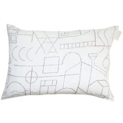 Saana Ja Olli Unien Talo Cushion Cover, 40 X 60 Cm, White - Black