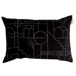Saana Ja Olli Unien Talo Cushion Cover, 40 X 60 Cm, Black - White