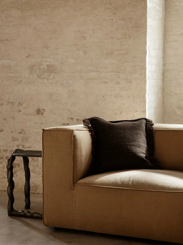 Ferm LIVING Kelim Fringe Cushion, Small, Dark Melange 4 Ferm LIVING Kelim Fringe Cushion, Small, Dark Melange - Image 2