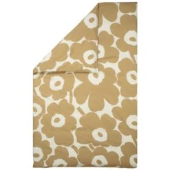 Marimekko Unikko Duvet Cover 150 X 210 Cm, Cotton - Beige