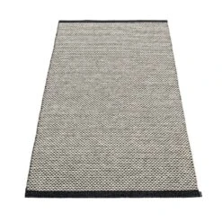 Pappelina Effi Rug 85 X 160 Cm, Black - Warm Grey - Vanilla