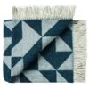 Ratzer Twist A Twill Throw, Petrol -Fine Home Textiles Store 15Silkeborg Uldspinderi 19 TH