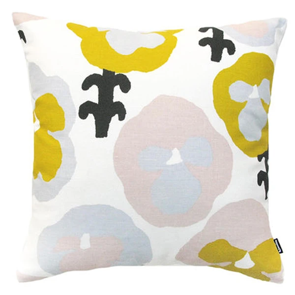 Kauniste Orvokki Cushion Cover, Yellow 3 Kauniste Orvokki Cushion Cover, Yellow