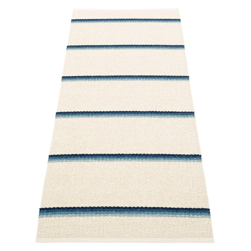 Pappelina Olle Rug 70 X 180 Cm, Blue - Vanilla 3 Pappelina Olle Rug 70 X 180 Cm, Blue - Vanilla