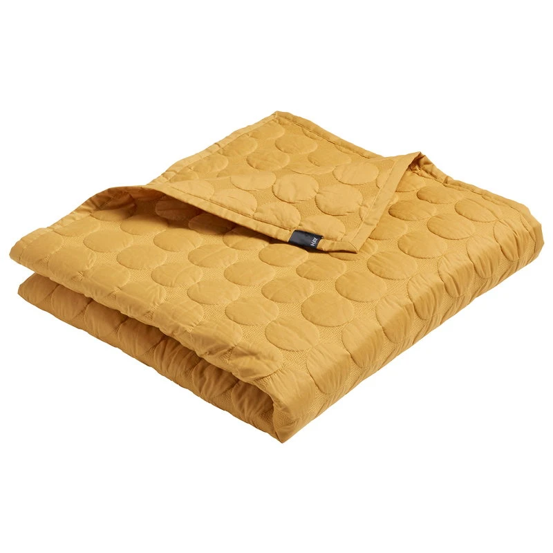 HAY Mega Dot Bed Cover, Mustard 3 HAY Mega Dot Bed Cover, Mustard