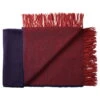 Silkeborg Uldspinderi Franja Throw, Burgundy Blue 1 Silkeborg Uldspinderi Franja Throw, Burgundy Blue -Fine Home Textiles Store 1SilkeborgUld AK