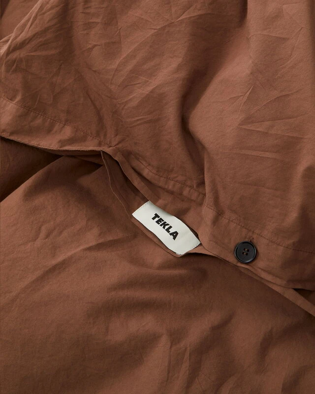 Tekla Single Duvet Cover, 150 X 210 Cm, Cocoa Brown 5 Tekla Single Duvet Cover, 150 X 210 Cm, Cocoa Brown - Image 4