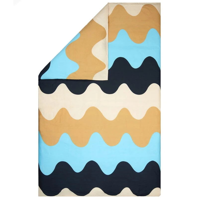 Marimekko Lokki Duvet Cover 150 X 210 Cm, Blue - Beige - White 3 Marimekko Lokki Duvet Cover 150 X 210 Cm, Blue - Beige - White
