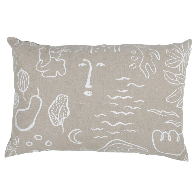 Saana Ja Olli Onnenmaa Cushion Cover, 40 X 60 Cm, Beige - White 3 Saana Ja Olli Onnenmaa Cushion Cover, 40 X 60 Cm, Beige - White