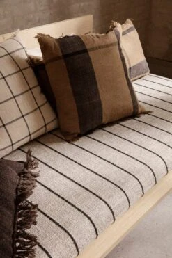 Ferm LIVING Dry Cushion, 50 X 50 Cm, Sugar Kelp - Black -Fine Home Textiles Store 21 c 0497 1