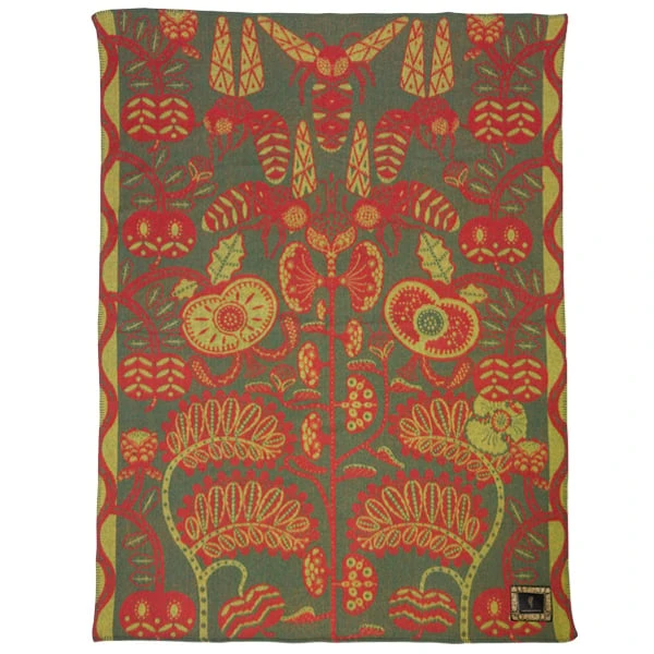 Klaus Haapaniemi & Co. Bees Blanket, Green 3 Klaus Haapaniemi & Co. Bees Blanket, Green