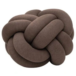 Design House Stockholm Knot Cushion, XL, Brown