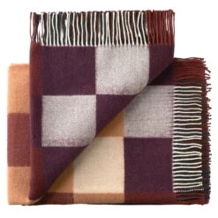 Silkeborg Uldspinderi Plain Beat Throw, Warm Red