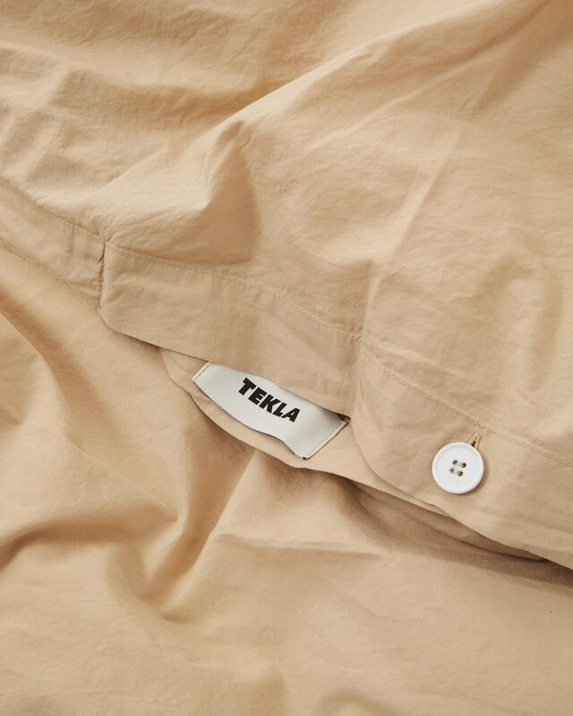 Tekla Single Duvet Cover, 150 X 210 Cm, Sand Beige 6 Tekla Single Duvet Cover, 150 X 210 Cm, Sand Beige - Image 4