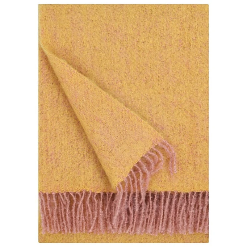 Lapuan Kankurit Revontuli Mohair Blanket, Powder - Ochre 3 Lapuan Kankurit Revontuli Mohair Blanket, Powder - Ochre