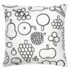 Iittala OTC Frutta Cushion Cover, 47 X 47 Cm, Black - White