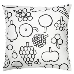 Iittala OTC Frutta Cushion Cover, 47 X 47 Cm, Black - White
