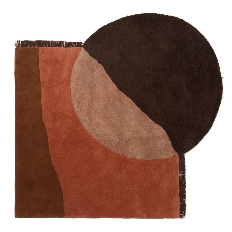 Ferm LIVING View Tufted Rug, Red Brown 3 Ferm LIVING View Tufted Rug, Red Brown