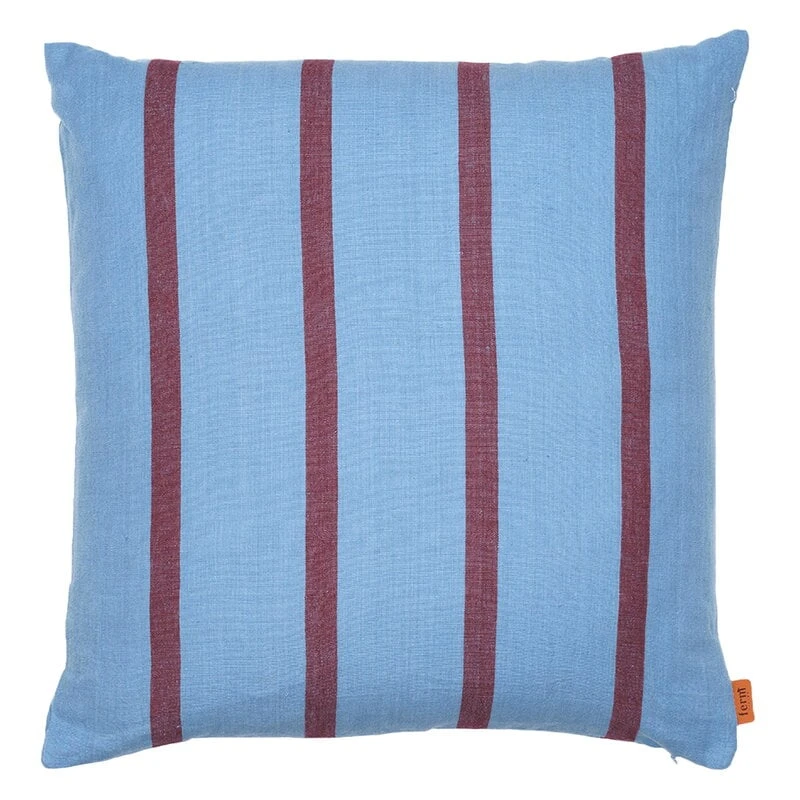 Ferm LIVING Grand Cushion, 50 X 50 Cm, Faded Blue - Burgundy 3 Ferm LIVING Grand Cushion, 50 X 50 Cm, Faded Blue - Burgundy