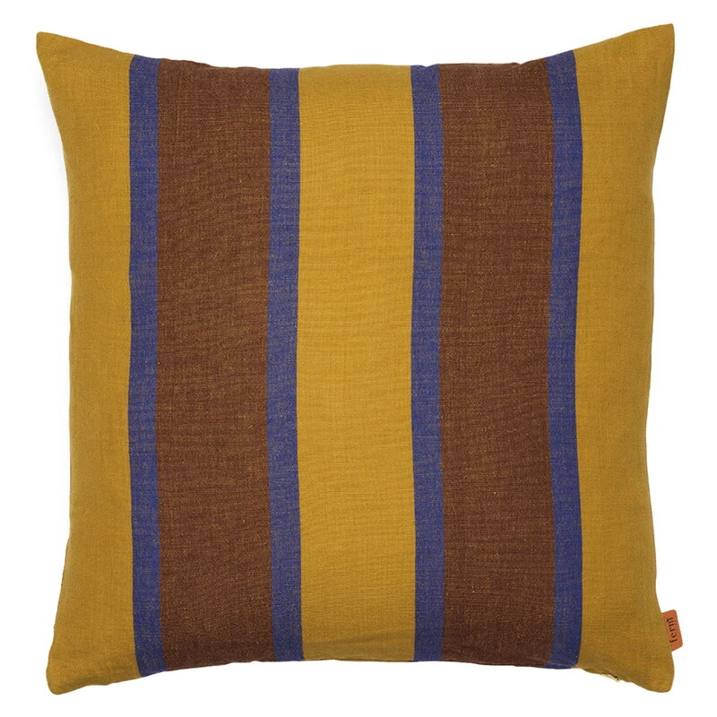 Ferm LIVING Grand Cushion, 50 X 50 Cm, Lime - Blue - Brown 3 Ferm LIVING Grand Cushion, 50 X 50 Cm, Lime - Blue - Brown
