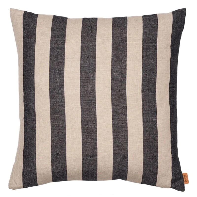 Ferm LIVING Grand Cushion, 50 X 50 Cm, Sand - Black 3 Ferm LIVING Grand Cushion, 50 X 50 Cm, Sand - Black