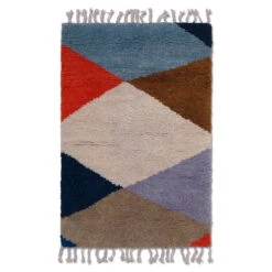 Ferm LIVING Harlequin Knotted Rug, 80 X 120 Cm, Multicolour