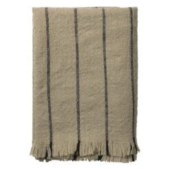 Ferm LIVING Calm Blanket, 120 X 170 Cm, Camel - Black