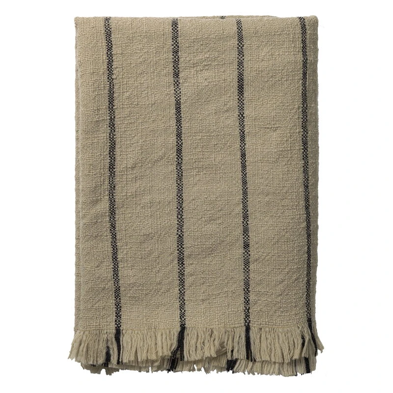 Ferm LIVING Calm Blanket, 120 X 170 Cm, Camel - Black 3 Ferm LIVING Calm Blanket, 120 X 170 Cm, Camel - Black