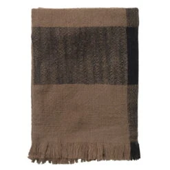 Ferm LIVING Dry Blanket, 120 X 170 Cm, Sugar Kelp - Black