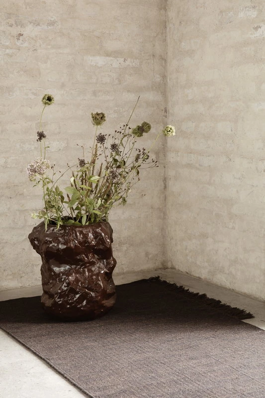 Ferm LIVING Kelim Rug, Dark Melange, 80 X 140 Cm 4 Ferm LIVING Kelim Rug, Dark Melange, 80 X 140 Cm - Image 2