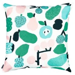Kauniste Tutti Frutti Cushion Cover, Light Green