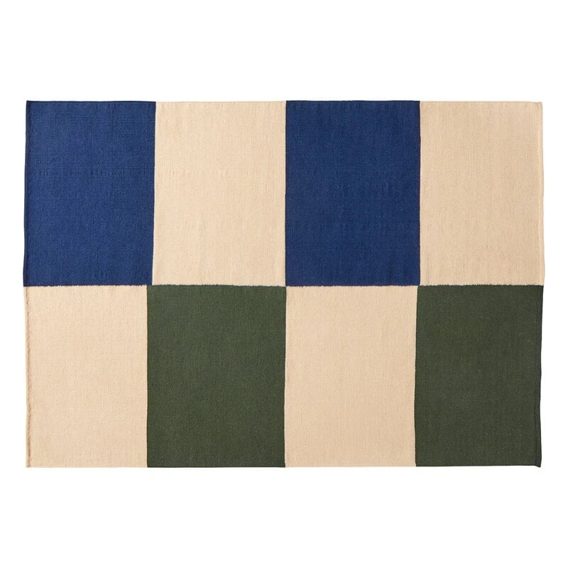 HAY Ethan Cook Flat Works Rug, 170 X 240 Cm, Peach Green Check 3 HAY Ethan Cook Flat Works Rug, 170 X 240 Cm, Peach Green Check