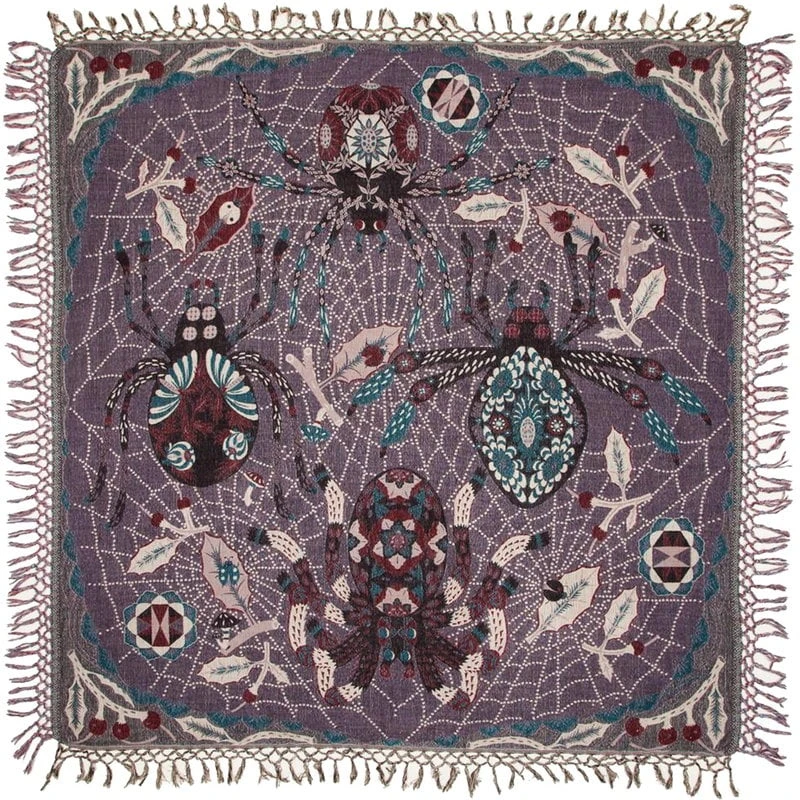Klaus Haapaniemi & Co. Spider Shawl, 120 X 120 Cm, Purple 3 Klaus Haapaniemi & Co. Spider Shawl, 120 X 120 Cm, Purple