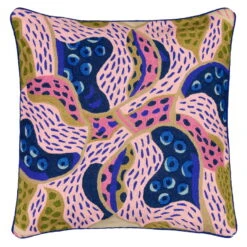 Finarte Paletti Cushion Cover 50 X 50 Cm, Blue