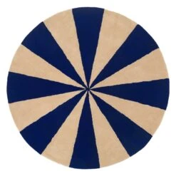 Ferm LIVING Arch Tufted Rug, Large, Bright Blue - Offwhite