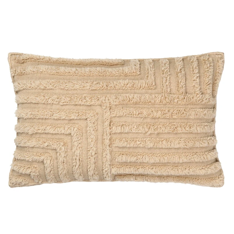 Ferm LIVING Crease Wool Cushion, Rectangular, Light Sand 3 Ferm LIVING Crease Wool Cushion, Rectangular, Light Sand