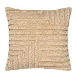 Ferm LIVING Crease Wool Cushion, Small, Light Sand