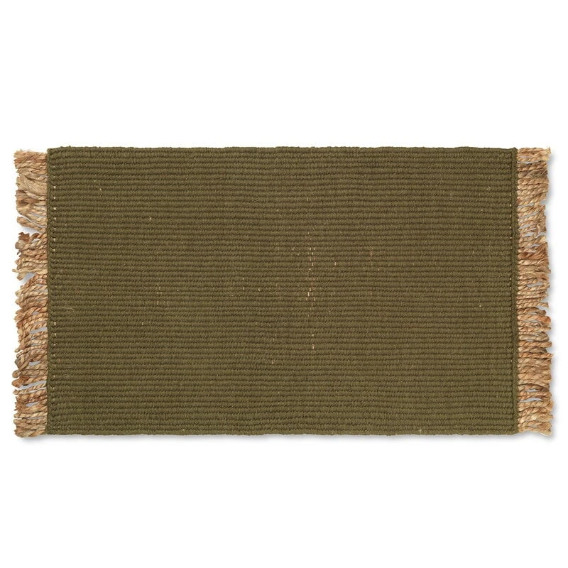 Ferm LIVING Block Mat, 80 X 50 Cm, Olive - Natural 3 Ferm LIVING Block Mat, 80 X 50 Cm, Olive - Natural