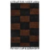 Ferm LIVING Mara Knotted Rug, L, Black - Chocolate