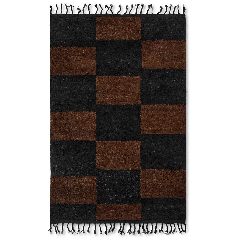 Ferm LIVING Mara Knotted Rug, L, Black - Chocolate 3 Ferm LIVING Mara Knotted Rug, L, Black - Chocolate