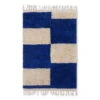 Ferm LIVING Mara Knotted Rug, S, Bright Blue - Offwhite 2 Ferm LIVING Mara Knotted Rug, S, Bright Blue - Offwhite -Fine Home Textiles Store 665FermLiving AK