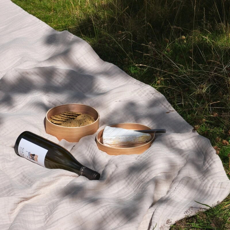 The Organic Company 6-layer Soft Blanket, Stone 4 The Organic Company 6-layer Soft Blanket, Stone - Image 2