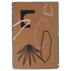 Ferm LIVING Mirage Blanket, Mustard