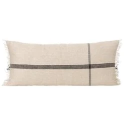 Ferm LIVING Calm Cushion, 40 X 90 Cm, Camel - Black