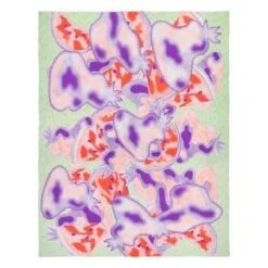 Finarte Tutti Frutti Throw, 130 X 170 Cm, Green