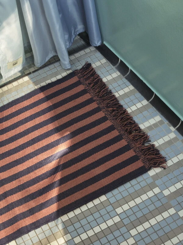 HAY Stripes And Stripes Rug, 65 X 300 Cm, Navy Cacao 6 HAY Stripes And Stripes Rug, 65 X 300 Cm, Navy Cacao - Image 4