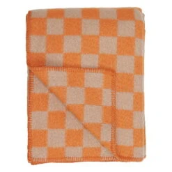 Anno Arkiivi Throw, 130 X 180 Cm, Beige - Orange