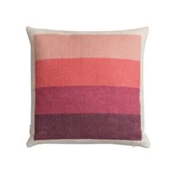 Røros Tweed Åsmund Bold Cushion, 50 X 50 Cm, Pink - Green